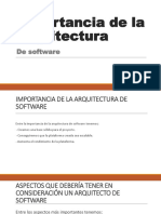 Importancia de La Arquitectura Del Software