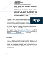 20 Passaporte Universitário Edital 02.19