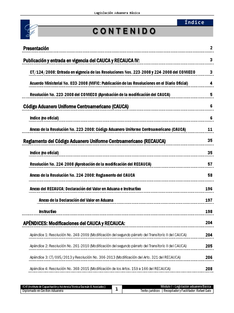 Cauca Recauca PDF PDF aduana Guatemala