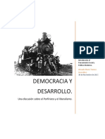 Democracia y Desarrollo. Una discusión del Porfiriato y el liberalismo