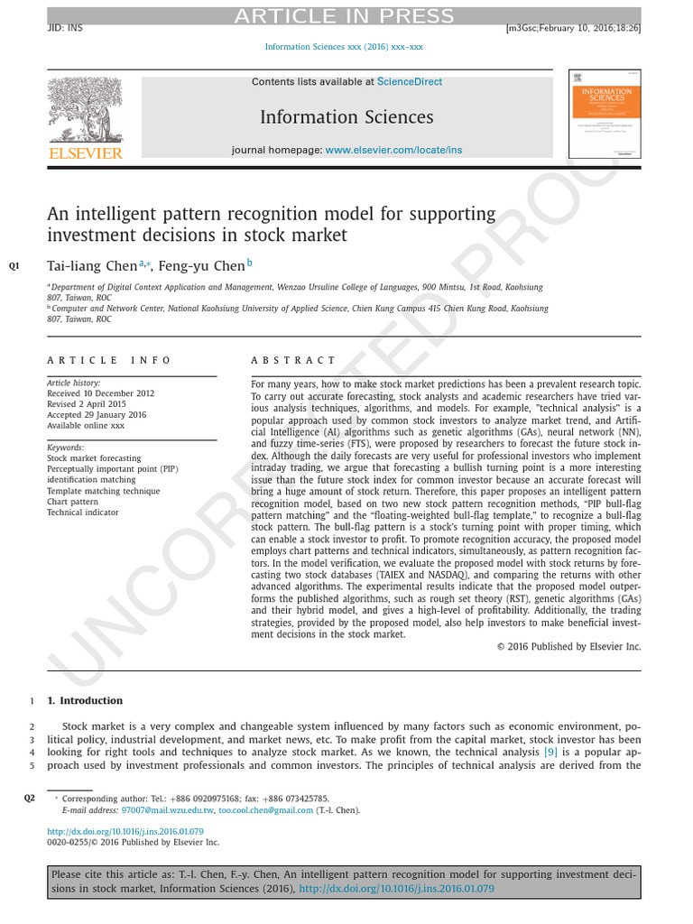 Intelligent Stock Pattern Recognition Model | PDF | Forecasting ...