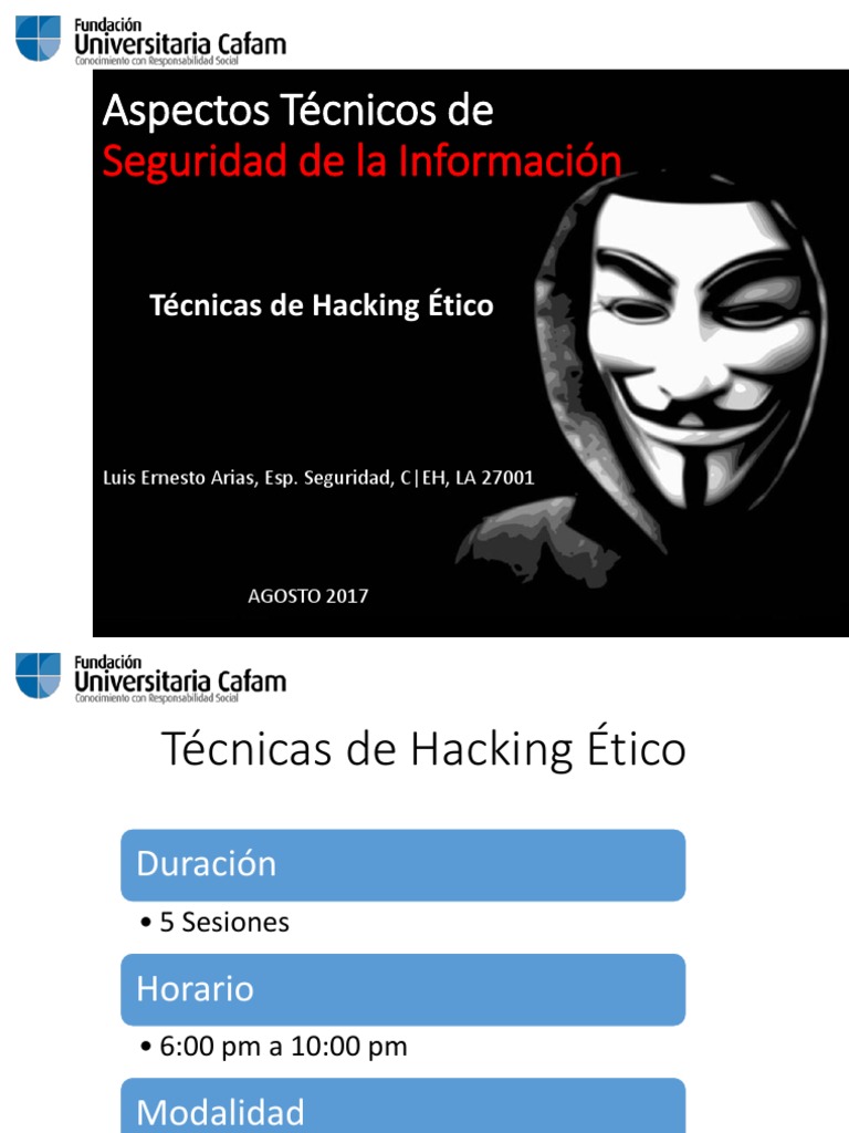 Curso de Hacking Ético Presencial | PDF | Hacker de seguridad | La ...