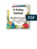 Writing Notebook: Nina Grace D. Layson