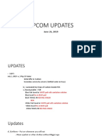 Opcom Updates: June 26, 2019