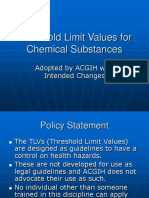 Threshold Limit Values For Chemical Substances: Adopted by ACGIH With Intended Changes