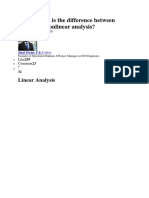 What Is The Difference Between Linear and Nonlinear Analysis?