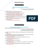 Simpósios Temáticos - Jornada de História Julio - 2019