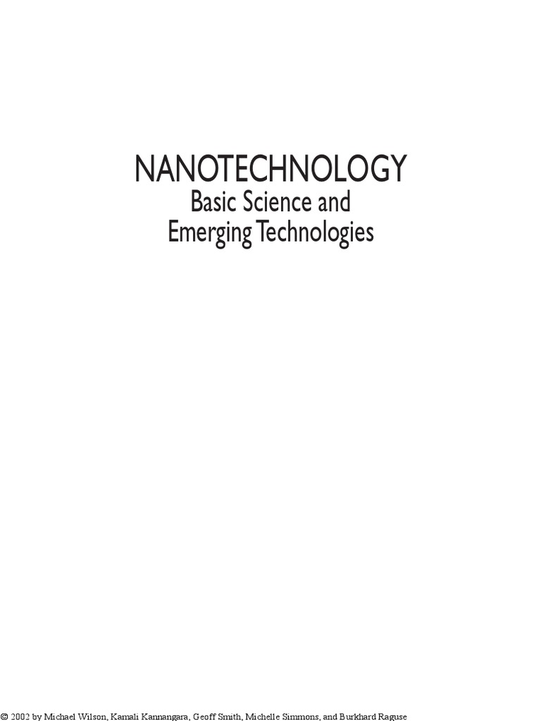 Nanotechnology: Basic Science and Emerging Technologies | PDF ...