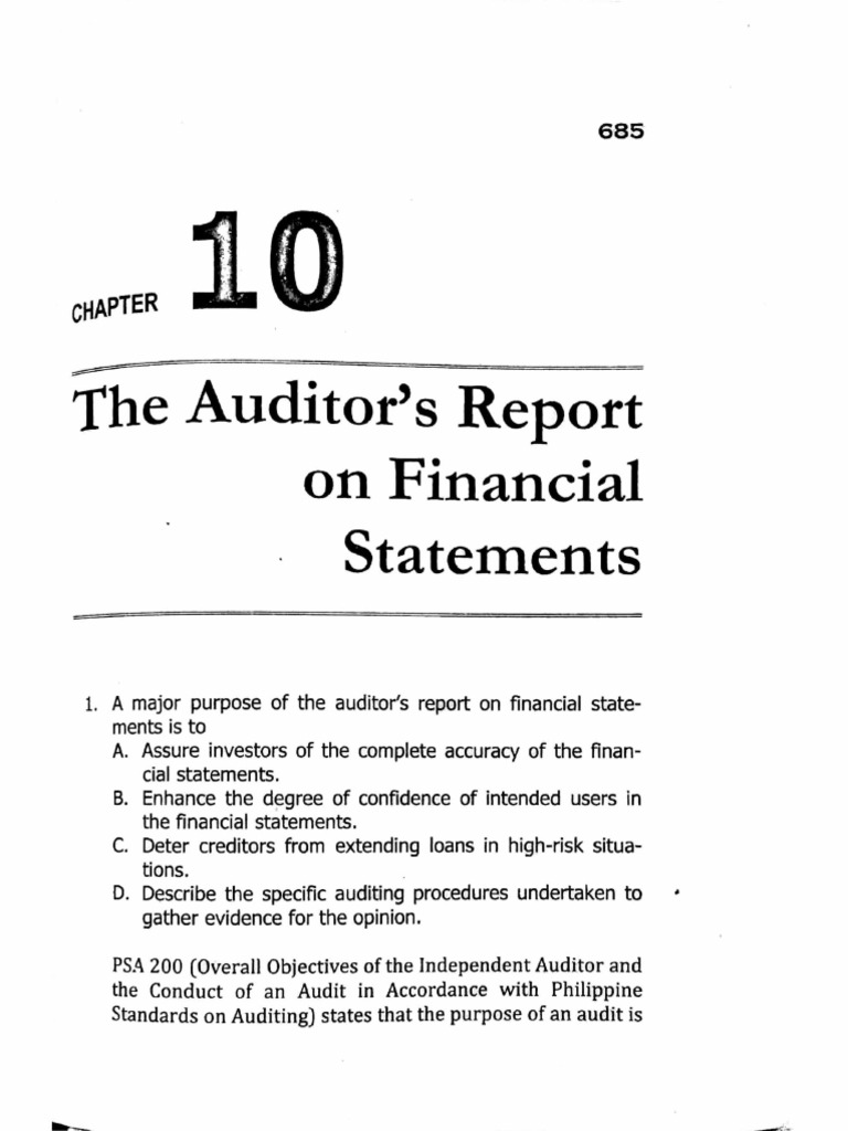 Roque Quick Auditing Theory Chapter 10 PDF | PDF | Financial Audit ...