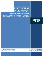 Informe Provincia de Santiago Del Estero - Las Oportunidades Educativas (1998 – 2010)