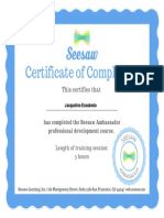 Seesaw Ambassador Certificate 1
