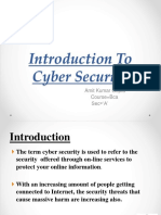 Introduction To Cyber Security: Amit Kumar Gupta Course Bca Sec A'