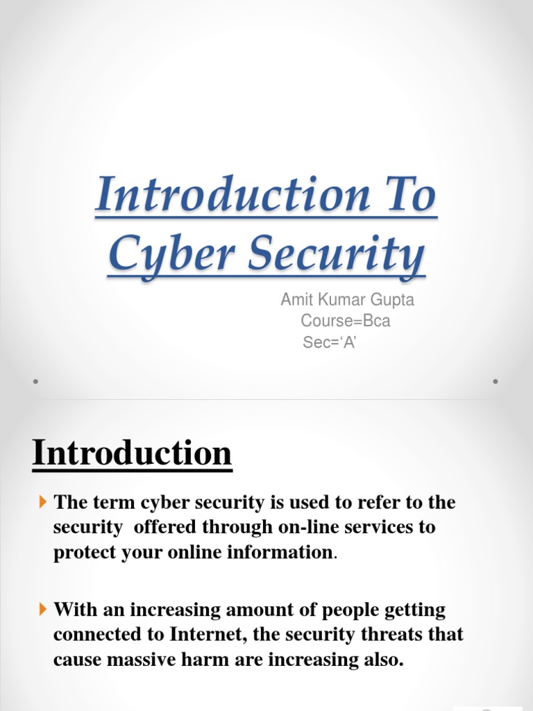 Introduction to Cyber Security Basics | PDF | Computer Security | Security