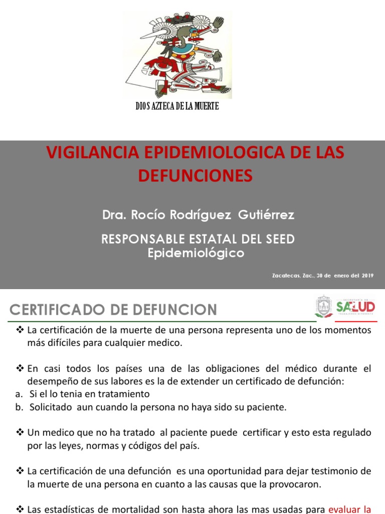 CERTIFICADO DE DEFUNCION Epidemiología Medicina