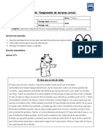 Evaluación Comprensión de Lecturas Cortas N°5