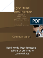 Agricultural Communication: Prepared by Rajesh Paudel Assistant Professor IAAS/Lamjung Campus For B.Sc. (Ag) 6 Semester