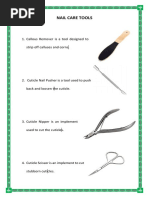 Nail Care Tools and Materials Guide | PDF | Nail (Anatomy) | Hygiene