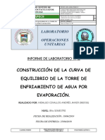 CONSTRUCCION DE LA CURVA DE EQUILIBRIO DE LA TORRE DE ENFRIAMIENTO DE AGUA POR EVAPORACION - INFORME 12.docx