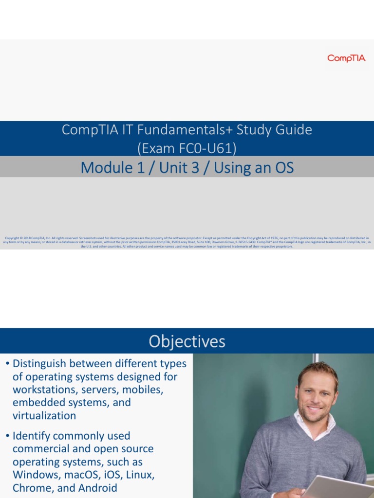 Module 1 / Unit 3 / Using An Os: Comptia It Fundamentals+ Study Guide ...