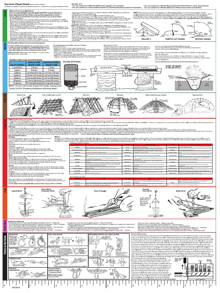 Survival Cheat Sheet PDF | PDF