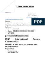 Professional Experience: Irc (International Rescue Committee)