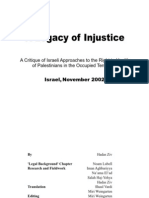 Physicians for Human Rights-Israel: A Legacy of Injustice - A Critique of Israeli Approaches to the Right to Health - November 2002