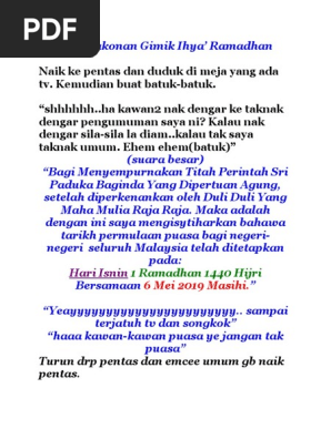 Teks Lakonan Gimik Ihya  PDF