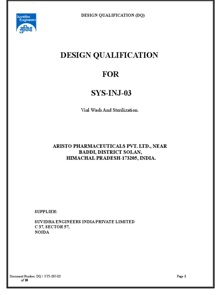 Design Qualificaftion Document PDF Duct (Flow) Hvac