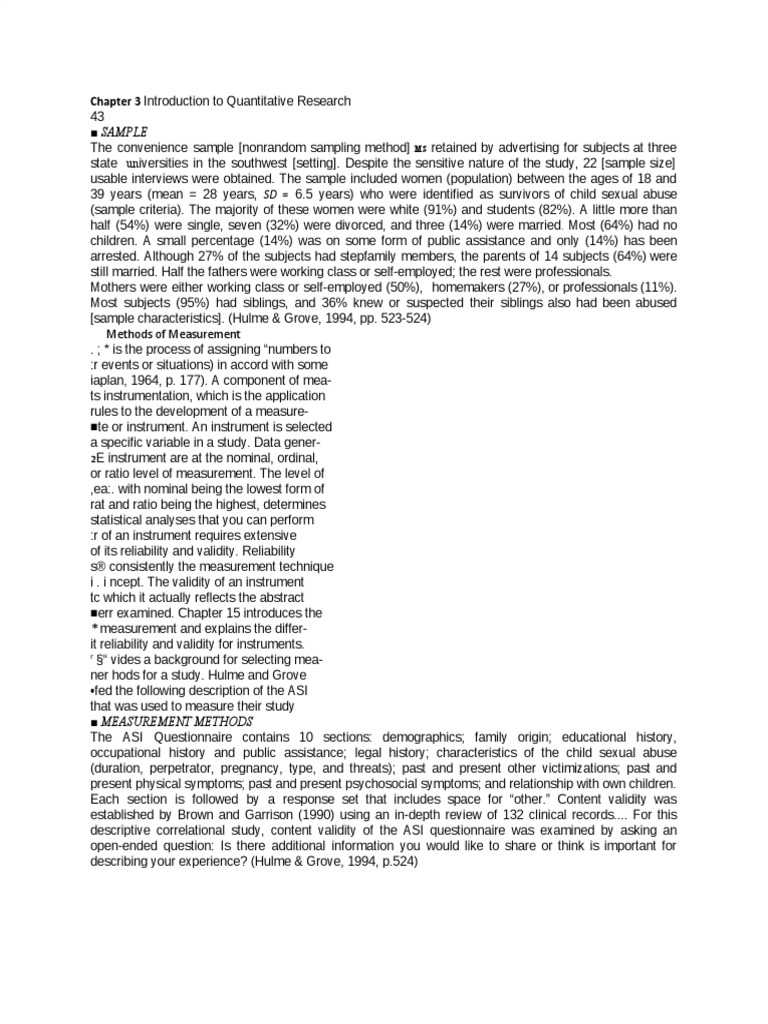 Chapter 3 Introduction To Quantitative Research 1-18 PDF | PDF | Data ...