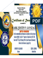 Quartery Certificate