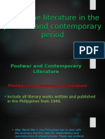 Philippine Literature in The Postwar and Contemporary Period