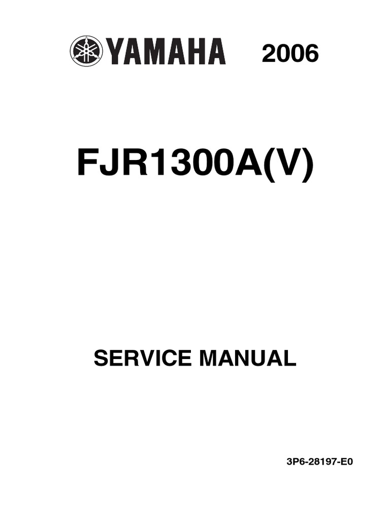 Yamaha FJR 1300 - Service Manual (06) - Inglés PDF | PDF | Anti