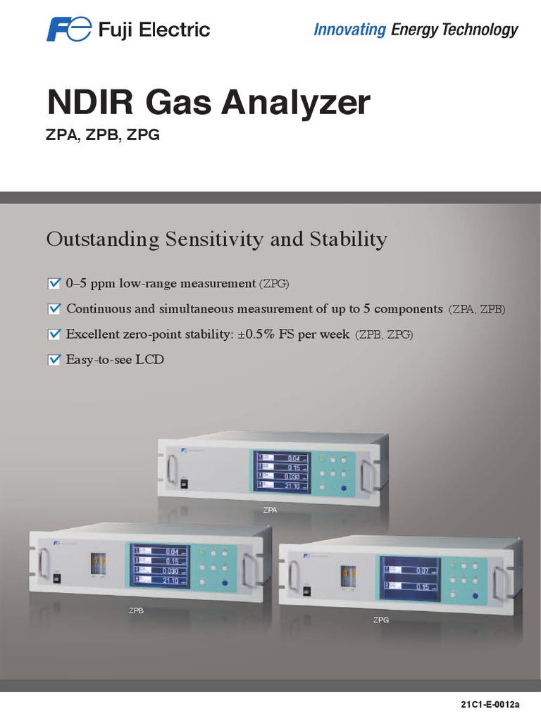 NDIR Gas Analyzer: Outstanding Sensitivity and Stability | PDF | Flow ...