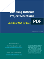 Handling Difficult Project Situations