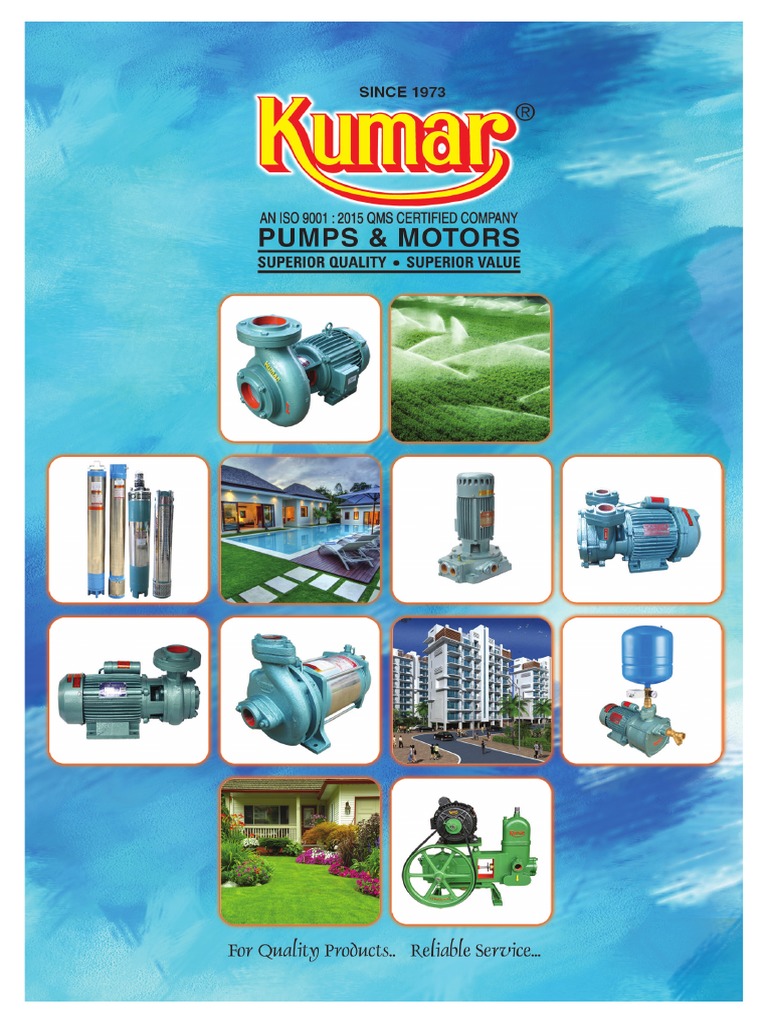 Kumar Pumps Broucher PDF Pump Electric Motor