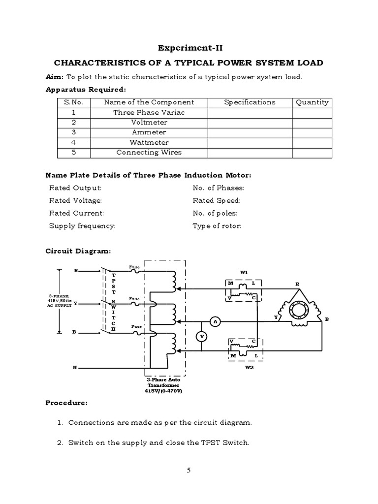 2 Characteristics Of A Typical Power System Load Docx Electric Power System Electric Motor