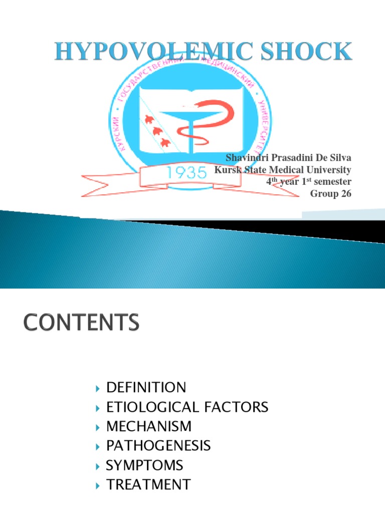 Hypovolemic Shock | PDF | Shock (Circulatory) | Blood Vessel