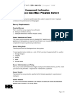 PMC Performance Incentive Program Survey