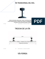 Sección transversal riel