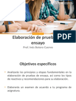 Elaboración de Pruebas de Ensayo