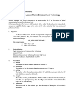 Semi-Detailed Lesson Plan in Empowerment Technology: Date: June 13, 2018 Section/s: Grade 11-Candor (1:00-2:00pm)