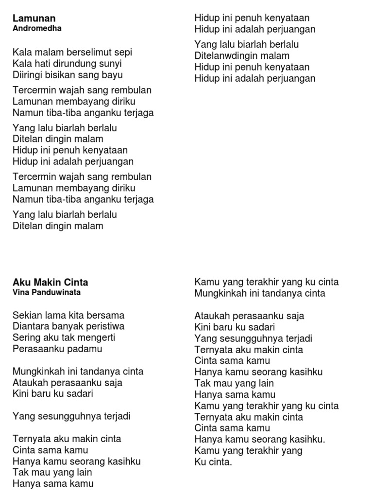 Lirik Lagu Pdf