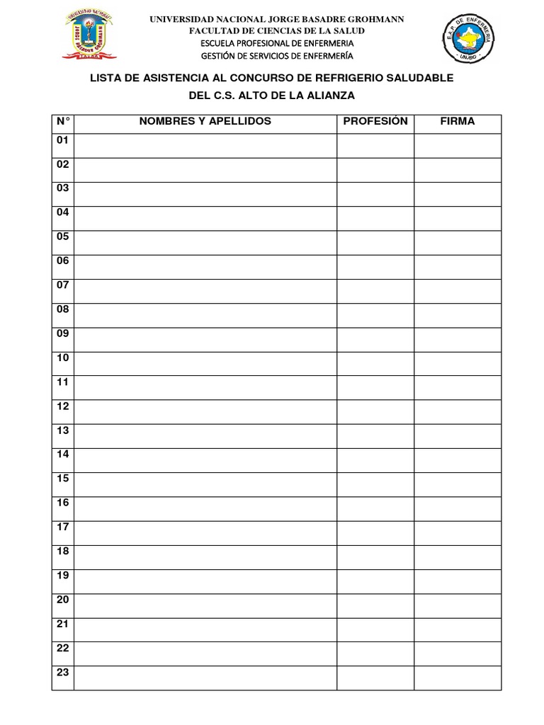 Lista de Asistencia