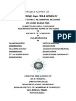Planning, Analysis & Design of A Four-Stored Residential Bulding by Using Staad Pro