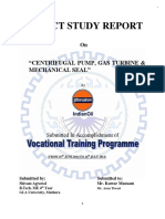 Project Study Report: "Centrifugal Pump, Gas Turbine & Mechanical Seal"