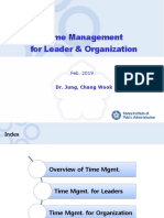 Time Management For Leader & Organization: Dr. Jung, Chang Wook
