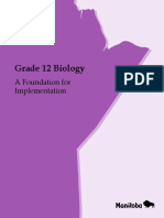 Grade 12 Biology: A Foundation For Implementation