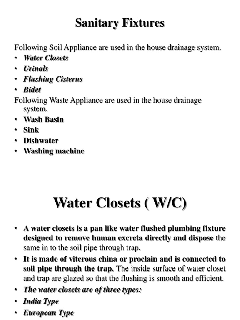 Overview of Sanitary Fixtures | PDF | Shower | Boiler
