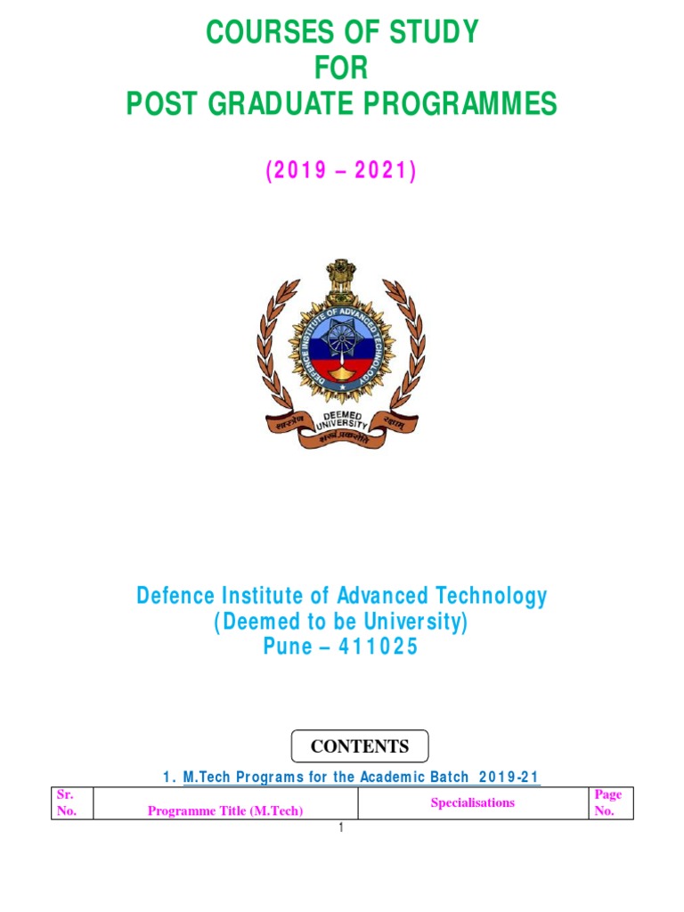 Courses Of Study For Pg Programmes 2019 21 Pdf Rocket Engine Rocket Propellant