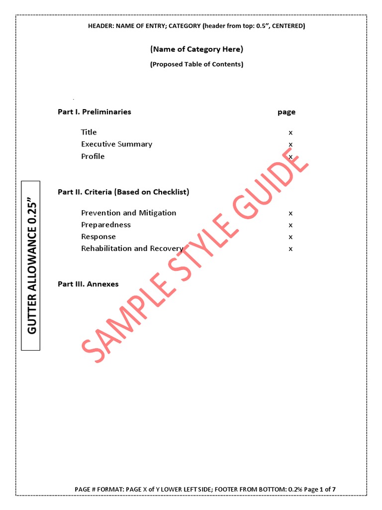 (Name of Category Here) : Title X Executive Summary X Profile X | PDF ...